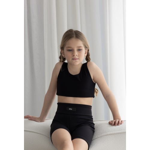 Alice μπλούζα crop top μαύρη S24-A14032