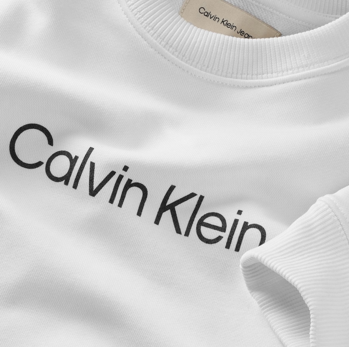 Calvin Klein φούτερ λευκό IU0IU00680-YAF