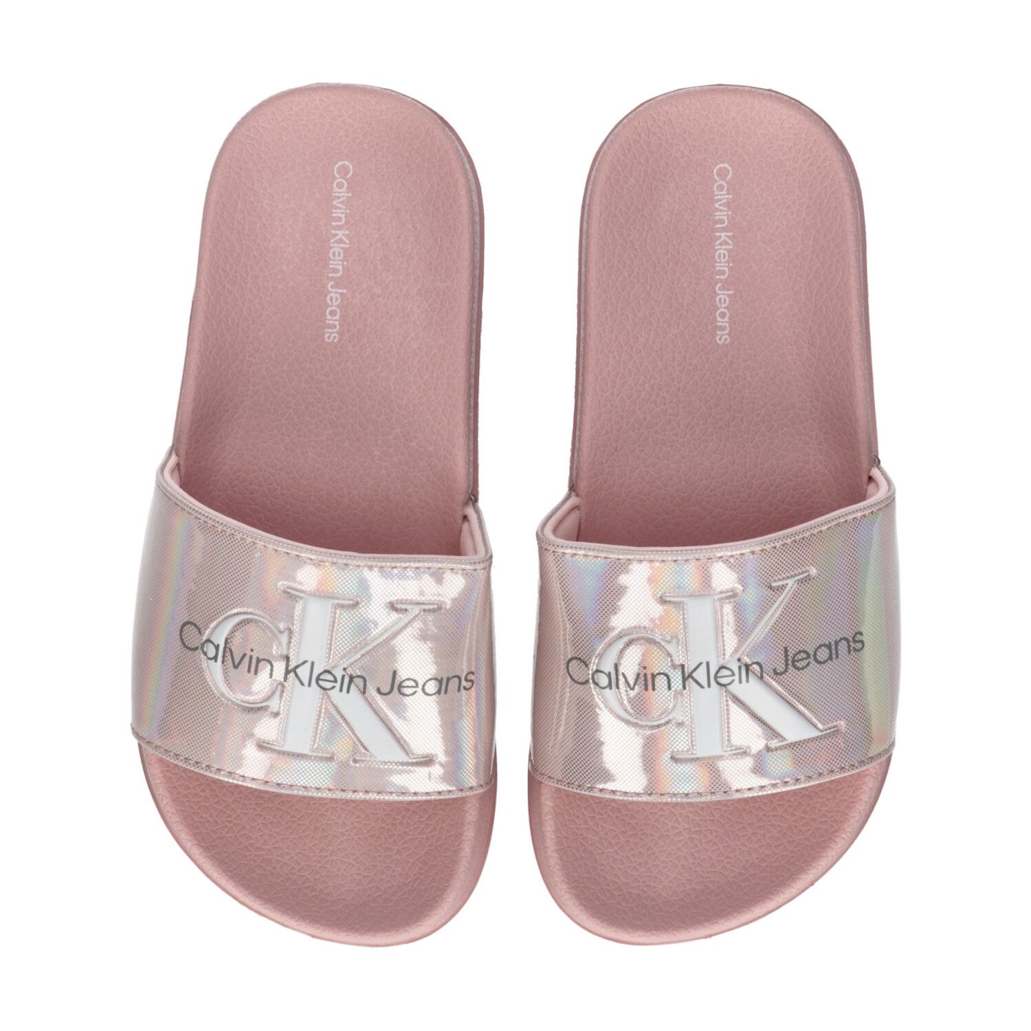 Calvin Klein παντόφλα slide ροζ V3A0-80529-1601302