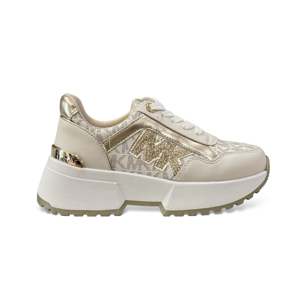 Michael Kors sneaker μπεζ χρυσό MK100678C