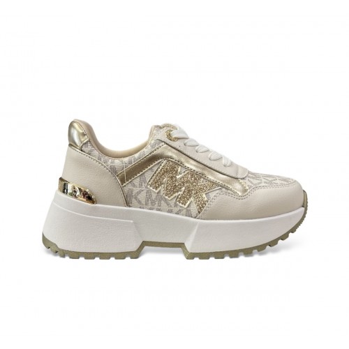 Michael Kors sneaker μπεζ χρυσό MK100678C