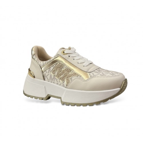 Michael Kors sneaker μπεζ χρυσό MK100678C