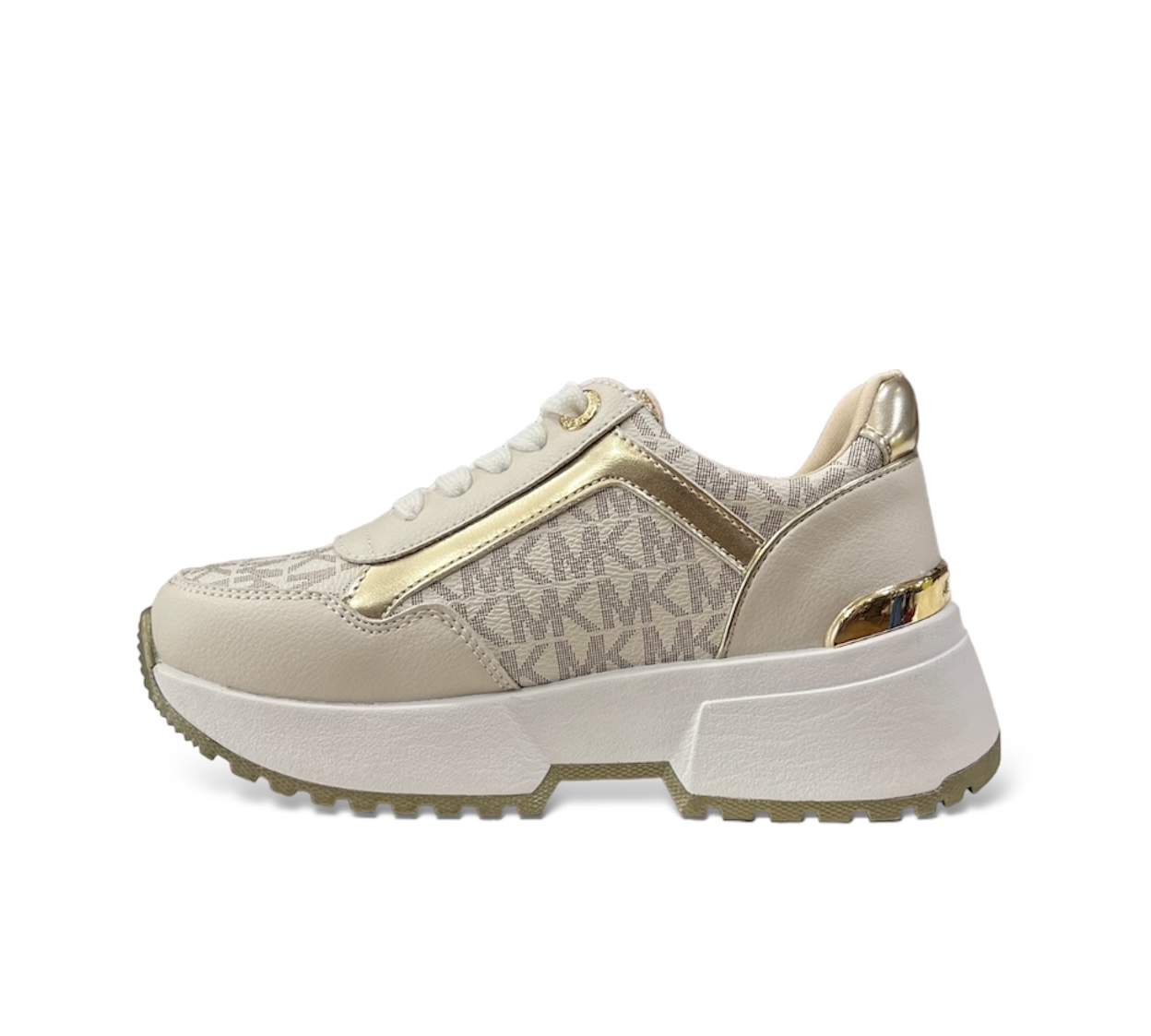 Michael Kors sneaker μπεζ χρυσό MK100678C