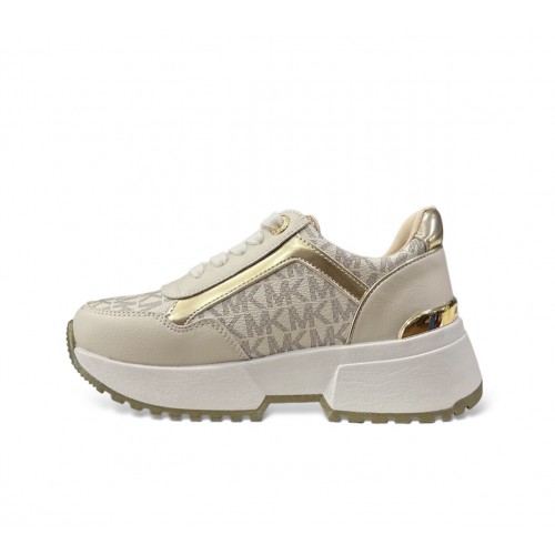 Michael Kors sneaker μπεζ χρυσό MK100678C