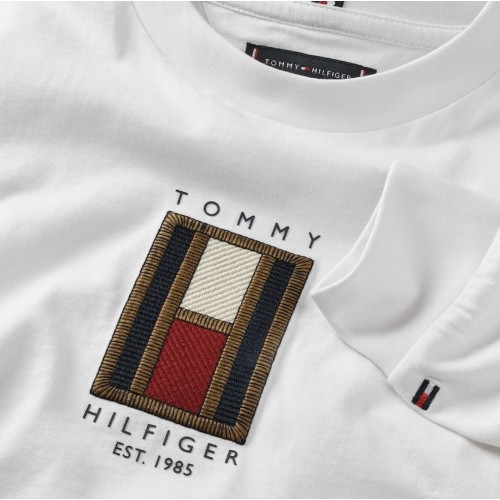 Tommy Hilfiger μπλούζα λευκή KB0KB09286-YBS